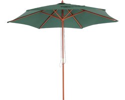 Parasol Florida, tuinparasol, marktparasol, Ø 3 m polyester/hout ~ olijfgroen