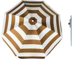 Parasol - Goud - d126 cm - incl. draagtas - parasolharing - 49 cm
