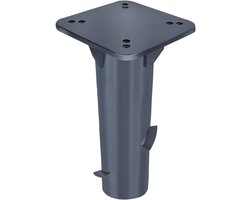 Parasol Grondanker - Bodemhuls Metaal - Terras Stabiliseren - In Beton Plaatsbaar - 40cm Hoog - Donkergrijs