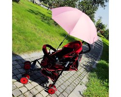 Parasol met verstelbare klem voor kinderwagen - Zonnebestendige paraplu UPF 50+ voor kinderen, ideaal voor wandelingen met de kinderwagen