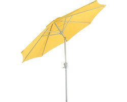 Parasol N18, tuinparasol, Ø 2,7 m kantelbaar polyester/aluminium 5 kg ~ geel
