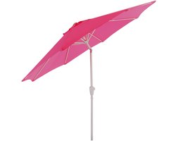 Parasol N18, tuinparasol, Ø 2,7 m kantelbaar polyester/aluminium 5 kg ~ roze