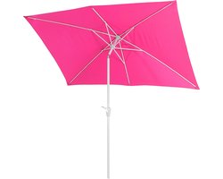 Parasol N23, tuinparasol, 2x3m rechthoekig kantelbaar, polyester/aluminium 4,5kg UV-bescherming 50+ ~ roze
