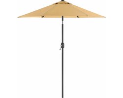 Parasol Ø 200 cm - Terrasparaplu - Zonnescherm - UV-bescherming - 2m x 2,3m - Duurzaam metalen frame