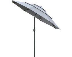 Parasol - Parasols - Tuin - Zonwering - Tuinparasol - Donkergrijs - 2,6 m