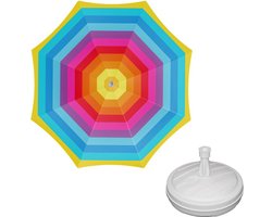 Parasol - Regenboog - D160 cm - incl. draagtas - parasolvoet - 42 cm