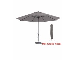 Parasol Rond 400 cm Taupe met hoes Madison | Topkwaliteit parasol | 100% polyester doek bij deze XXL parasol Madison Timor
