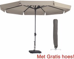 Parasol Rond Ecru 350cm Syros met hoes