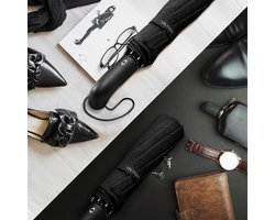 Parasol Stormparaplu Opvouwbaar Zak Knop Automatisch Beschermhoes Heren Dames Compact Stevig Teflon Wind Waterdicht Handvat Polsstrap Reisparaplu Zakparaplu Golf Parasol