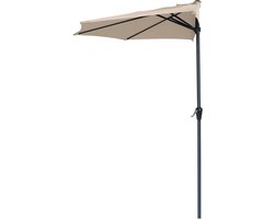 Parasol Taupe - Muurparasol Balkonparasol - Schaduw Creëren - Ventilatie Opening - 2.70 meter - Taupe