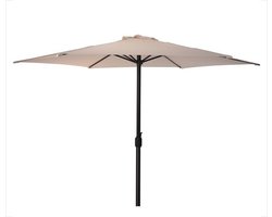 Parasol Taupe Ø300 cm voor Tuin en Terras | met handig opdraaisysteem
