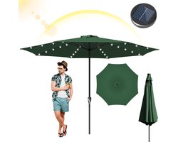 Parasol - Tuin - Balkonparasol - 3.5m - Waterdicht - LED - Groen