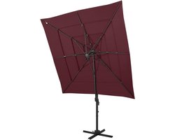 Parasol - Tuinparasol - Bescherming tegen zon - 4-laags ontwerp - 250 x 250 cm - Taupe