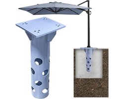 parasol, universele bodemplaat voor zweefparasol, metalen grondankers met bodemplaat om in beton te zetten, stabiel en sterke windbestendigheid, belastbaar > 1.000 kg