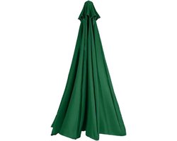 Parasol Vervangende Luifel - Parasoldoek Tuinparapluhoes - Bescherming tegen zon - Waterafstotend leer - 300cm 8 ribben - Donkergroen