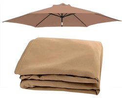 Parasol Vervanging Luifel 3m 8 Ribs, Waterdichte Outdoor Duurzame Vervanging Cover Voor Tuin, Achtertuin, Zwembad (alleen Luifel) (Kleur: Kaki)