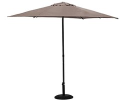 Parasol vierkant 2,5 x 2,5 m van staal in Taupe