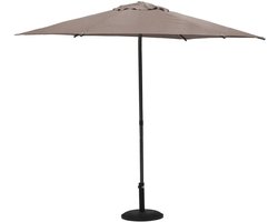 Parasol vierkant 2,5 x 2,5 m van staal in Taupe