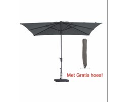 Parasol Vierkant Grijs Madison 280 x 280 cm met GRATIS Cover4All Hoes