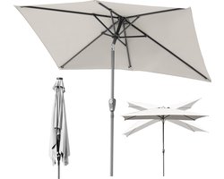 Parasol vierkant - Tuin - Balkonparasol - 200x300cm - 30° Kantelbaar - Waterdicht - Beige