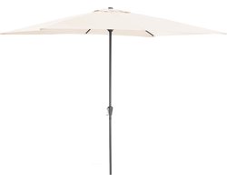 Parasol - Zonnewering - UPF-bescherming - Parasol - Robuust canvas - Voor terras, tuin - Zonder sokkel - 3m - Gebroken wit