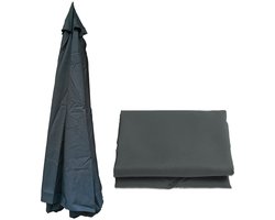 Parasoldoek, vervangend doek voor parasols buiten, vervangende parasolhoes, regen- en zonwerend doek, parasoldoek voor in de tuin, vervangende parasolkop met 6 armen voor terras/tuin/zwembad/zwevende parasol (3m) - grijs