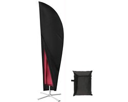 Parasolhoes 265 cm met Rits – 420D Oxford Stof – Waterdicht – Winddicht – Zeer Stevig – Parasol Beschermhoes 265x40x70x50 cm – Voor Tuinparasol of Zweefparasol – UV-bestendig – Weerbestendig Outdoor Cover