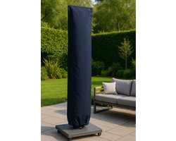 Parasolhoes - ronde zweefparasolhoes t/m ø 3,5 m- vierkante zweefparasolhoes t/m 3mx3m - Zware dikke kwaliteit - Met stok rits en trekkoord