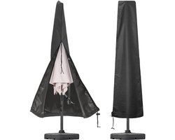 Parasolhoes - Staande Parasol - Waterdichte Parasolhoes - parasolhoes voor buitenterras - Waterdichte / Stofdicht / Weerbestendig - Voor Zweefparasol En Staande Parasol - Stevig & Duurzaam - 200×55×35cm - Zwart