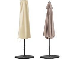 Parasolhoes - Tuinparasol - Waterdichte parasolhoes - met trekkoord (190 x 30 x 50 cm) - Weerbestendig en duurzaam - UV-bestendig - Geschikt voor terrassen, tuinen, tuinmarkten, parasolhoezen - Beige