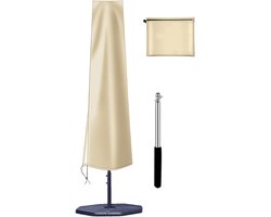 Parasolhoes voor Staande Parasol - Oxford stof 210D - 190x50x30cm - met Stok - Stevig & Duurzaam - Waterdichte / Stofdicht / Weerbestendig - Waterdichte Anti-UV - voor Tuin, Strand, Balkon - Beige