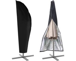 Parasolhoes voor Zweefparasol & Staande Parasol - Waterbestendig & Anti-UV - 210D Oxford Stof - Duurzaam & Milieuvriendelijk - Inclusief Opberghoes 265x70x50cm - Zwart