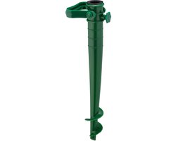 parasolhouder grondboor - met handgreep - grondanker - kunststof - groen