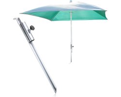 Parasolhouder Grondpin - Voet voor Parasol - Stabiele Plaatsing - Verstelbare Diameter - 50 cm Lengte - Zilver Zwart