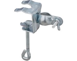 parasolhouder tafel - staal - voor 19-32 mm stok - parasolklem - zilver