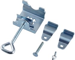 Parasolklem - Parasol Clip - Klem voor parasolhouder op terras - clip voor parasolhouder op terras balkon - paraplu klembeugel voor buiten - parasolhouder van metaal - bevestiging aan leuning - zilver
