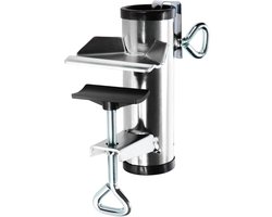 Parasolklem, parasolvoet voor reling, tafelparasolvoet, Balkonparasolvoet, parasolvoet, strandparasolvoet, (zilver)