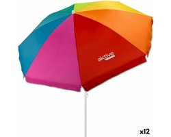 Parasoll Aktive Multicolour Staal 180 x 185 x 180 cm (12 Stuks)