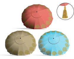Parasoll Franjes Ø 240 cm Oxford stoffen