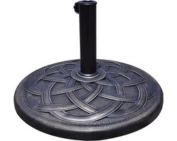 Parasolstandaard 20 kg – Ø55 cm, Geschikt voor 38/48 mm Parasolstokken, Met Roestvrijstalen Buis