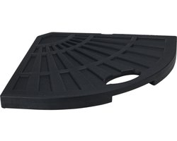 Parasolstandaard Beton - Parasolvoet - Terras Genieten - Driehoekig Design - 47.5 x 47.5 cm - Zwart