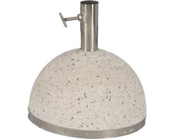 Parasolstandaard Granito 115 kg Wit - Ø255 cm - Roestvrijstalen Masthouder - Robuust Ontwerp - Waterafvoer - Essentieel Tuinaccessoire parasolvoet
