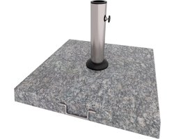 Parasolstandaard met Wielen - Parasolvoet Steen - Terras Stabiliseren - Verrijdbaar Steenontwerp - 45 x 45 cm - Grijs