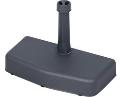 Parasolstandaard van Beton en Kunststof - Grijs - 20kg - Geschikt voor Balkon - Afmetingen 25 x 50 x 9 cm