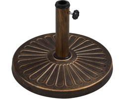 Parasolstandaard voor in de tuin, parasolhouder, parasolvoet, voor parasolstokken tot 38-48 mm, 10 kg