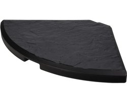 Parasoltegels - Parasolvoet Rond - Terras Stabiliseren - Beton Gevuld - 50x50x7 cm - Zwart