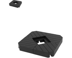 Parasoltegels – Vulbare Parasoltegels - Voor kruisvoet– Inhoud 25L – 4 stuks voor zweefparasol - Zwart