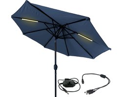 Parasolverlichting led strip set op stroom - 2 led strips - Parasol lamp - Warm wit licht