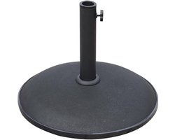 Parasolvoet Beton 10kg - Ronde Parasol Basisgewicht - Patio Outdoor - Zwart - Diameter 50cm parasolvoet