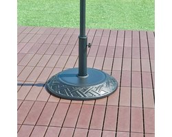 Parasolvoet beton rond met adapters voor parasol met Ø37-58 mm